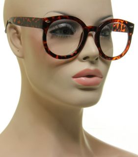 New Nerd Bookworm Round Brown Tortoise Eyeglasses Large Mens Or Women
