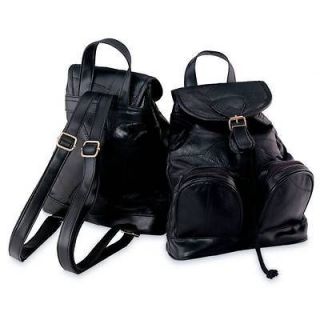 NEW Black Soft Lambskin Leather Purse / Backpack Sling Womens Shoulder