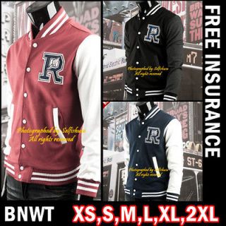 Varsity College Baseball Jacket Jacket D/Red US XS~2XL