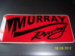 MURRAY Racing (New Red and Black) Vinyl Sticker