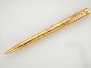 9ct Yellow Gold Dunhill Pen with Lapis Top & Contains Hallmark