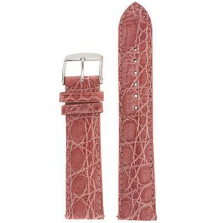 Genuine Crocodile Coral Watch Strap with Easy Change Springs LEA859
