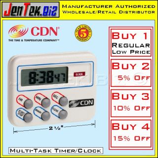 TM8 by CDN Small Multi Task Digital Timer/Clock, Counts Up/Down
