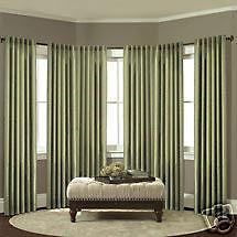 2PR New Thermal Insulated Grommet Top Drapes 160X84 Sage