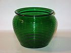 Vintage Dark Green Glass Planter Vase ♥ Cleveland Ohio National