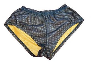 Mens Navy Lined Nylon Mesh Sprinter Shorts, Aussie Made