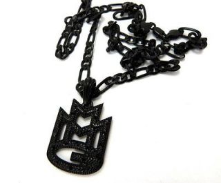 Rick Rosss Maybach Music Group Black W/5mm 24 Figaro Chain Pendant