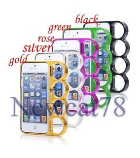Hot New Apple iPhone 5 5G Plastic Brass Knuckles Case w/ Screen