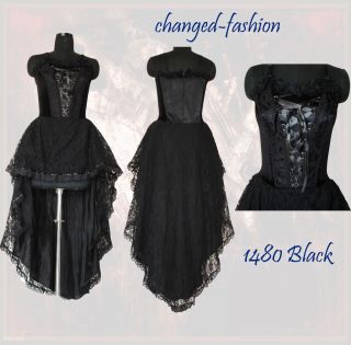 Corset Wedding Dress Gothic Black Halloween Custom Made US Size 20 26