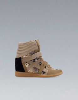 ZARA NEW AND RARE SPRING 2013 EDITION COMBINATION WEDGE SNEAKERS