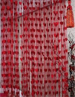 string curtain/thread s curtain w/heart 1 sheer panel 5 colors 42x84