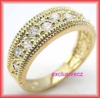 ~~Size 10~~EPIPHANY STYLE Yellow Gold Plated 18K GP WEDDING BAND RING