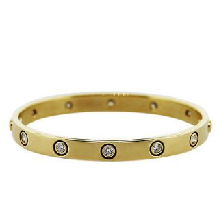 Newly listed 18k Yellow Gold Cartier All Diamond Love Bangle Bracelet