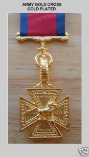 MEDALS   ARMY GOLD CROSS 1813 (GOLD PLATED)   FULL SIZE