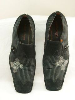 Robert Wayne Men Dress Velvet Black Loafer Shoes Size 9