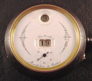 CORTEBERT DIGITAL JUMP HOUR & MINUTES TAXI POCKET WATCH 1890 S