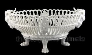 Nymphenburg Porcelain Reticulated Basket RAMS HEAD