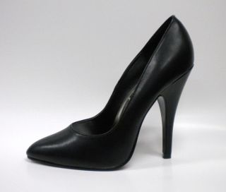 Black Matte Crossdresser Drag Queen Heels Large Size Womans Shoes