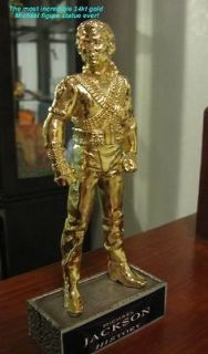 Jackson thriller doll Statue Figure History 14kt GOLD comic con Metal