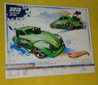 2012 Hot Wheels Collectors Edition Volkswagen   Graphics Team Card