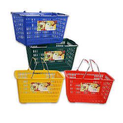 PK OF HAND CARRY PLASTIC RETAIL GROCERY STORE SHOPPING CART BASKETS