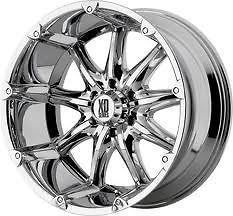 XD Badlands Chrome 20 Wheels W/ 33x12.50x20 Toyo Tires