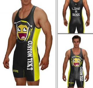 EPIC WRESTLING SINGLET WITH CUSTOM TEXT LOCATION, AVAIL IN YOUTH AND