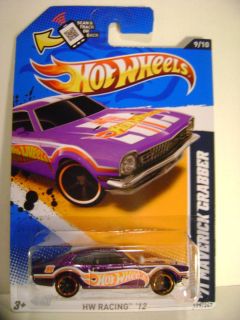 2012 Hot Wheels 179 71 Maverick Grabber Metalflake Purple HW Racing 9