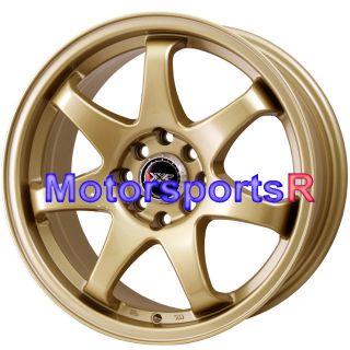 XXR 522 Gold Concave Wheels Rims 4x100 06 12 13 Toyota Yaris S 05 Echo