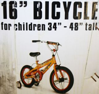 16 inch Wheels Boys Bicycle S1622 w Detachable Training Wheels