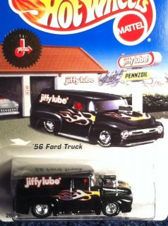 Hot Wheels Jiffy Lube 1956 Ford Truck w Real Rider Tires Liberty