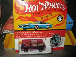 Hot Wheels 1969 PINK VW Beach Bomb Rear Loader in Mint in REDLINE