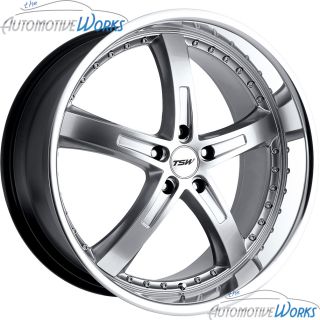  TSW Jarama 5x108 5x4 25 40mm Hyper Silver Mirror Rims Wheels Inch 18