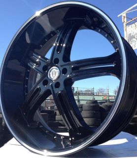 22 Versante 226 Black Wheels Tires Rims 5x115 Chrysler 300 Charger