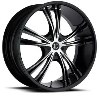 16 inch 2CRAVE NO2 Black Wheels Rims 5x110 Catera Cobalt HHR Malibu G5