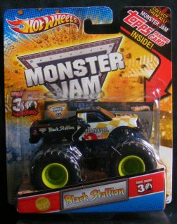  BLACK STALLION Monster Jam With Topps Trading Card 2012 Hot Wheels