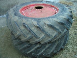 18 4 x 34 GY tires on IH International tractor 9 bolt press steel rims