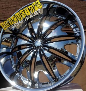 22 inch Chrome Velocity Wheels Rims Tires VW820 5x115 22x9 5 Dodge