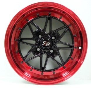 15 Rota SA Racing Wheels Tires 4x100 Red Acura Integra