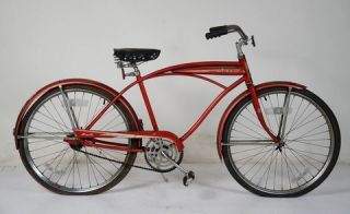 Missile Bicycle in Red with Red Chrome Covered Wheels Cruis