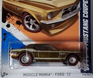 Hot Wheels 2012 67 Ford Mustang Coupe Super Treasure Hunt