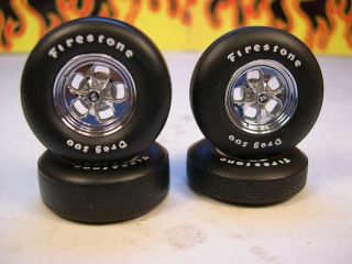 GMP 118 SCALE KEYSTONE WHEELS WITH FIRESTONE DRAG 500 TIRES   NOT FOR