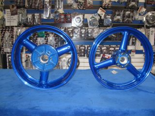 07 GSXR 1300 Stock Size Transclucent Candy Blue Factory Wheels