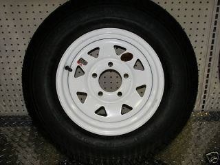 Trailer Tire and Wheel 13 175 80 D13 White Spoke