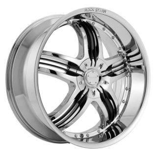 24 inch Rims and Tires Wheels Rockstarr 410 Chrome Crown Victoria
