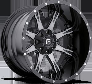 Offroad 2 PC Nutz D252 Black Machined Truck Wheels Falken Tires