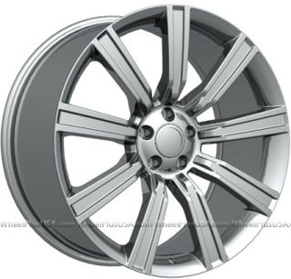 22 22X10 LAND ROVER STYLE WHEELS 5X120 RIMS FITS RANGE ROVER SPORT HSE