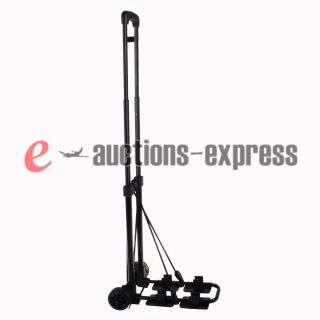 Way Portable Luggage Cart in Black with 39 5 Extension Handle