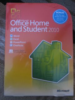 Microsoft Office Home and Student 2010 32 64 Bit Retail License Media