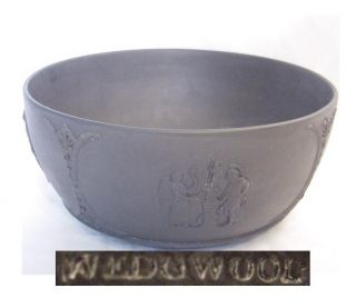 1800s Wedgwood Basalt Bowl 3 Graces and Corilanus